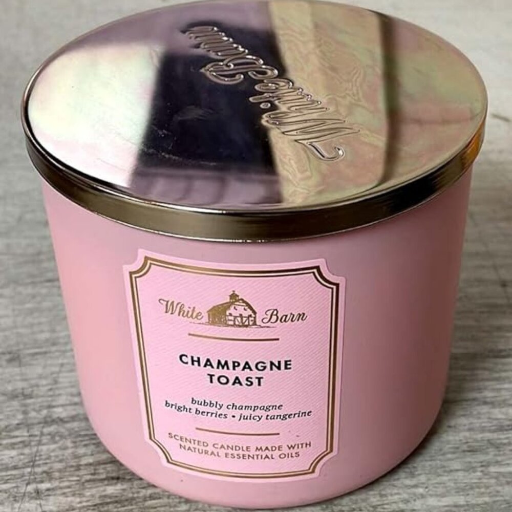 Champagne Toast Candle (White Barn)